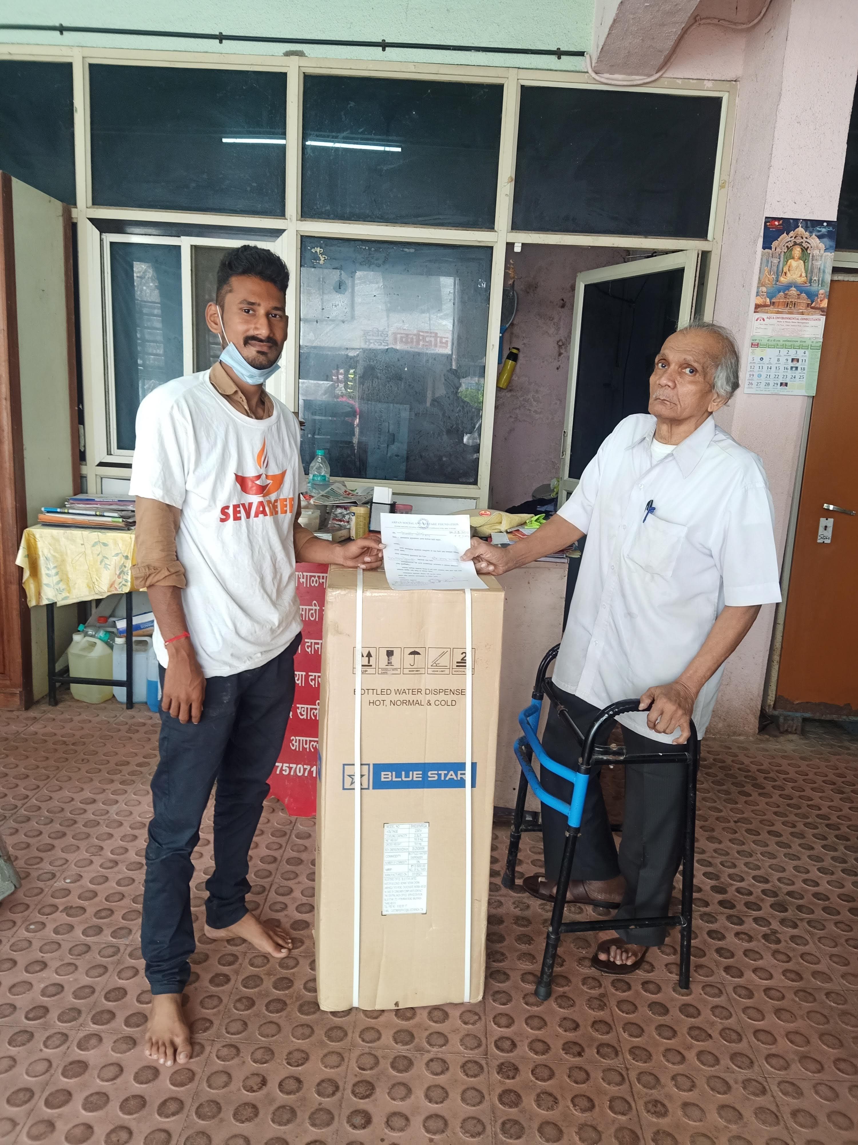 Donation pickup in progress